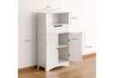 LuxusKollektion Badezimmerschrank Weiß 2 Türen Schublade Bild 3