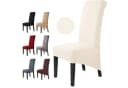 LuxusKollektion Stuhlbezug Cremeweiß XL 2er Set Stretch Bild 2