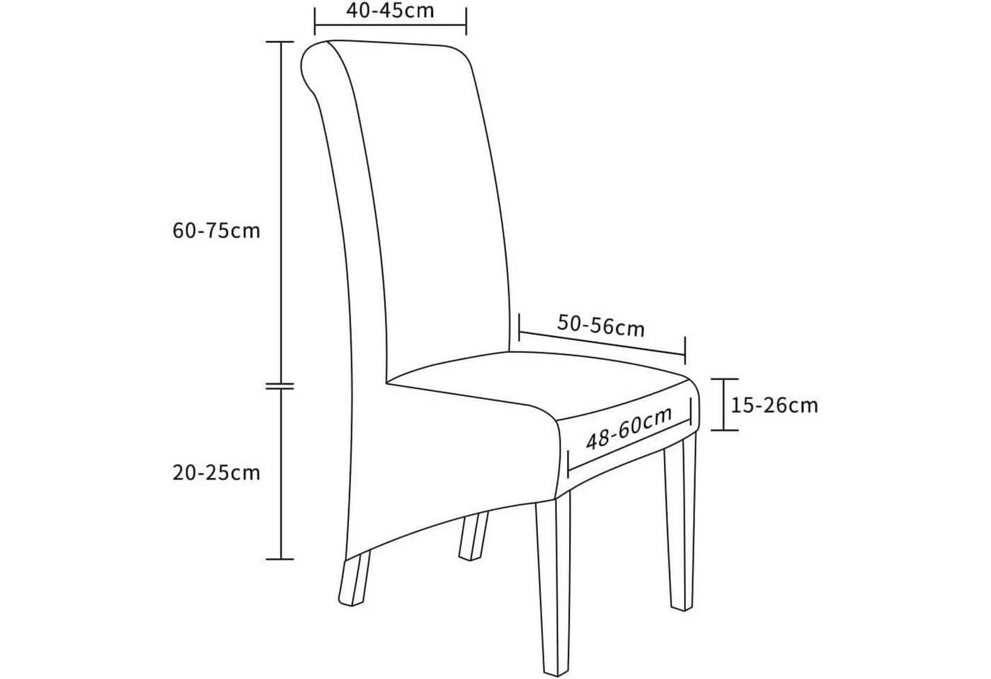 LuxusKollektion Stuhlbezug Cremeweiß XL 2er Set Stretch - Bild 3