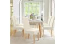 LuxusKollektion Stuhlbezug Stretch Samt 6er Set Beige Bild 1