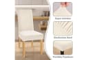 LuxusKollektion Stuhlbezug Stretch Samt 6er Set Beige Bild 3