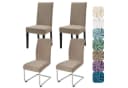 LuxusKollektion Stuhlhülsen Stretch Samt 4er Set Khaki Bild 2