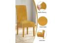 LuxusKollektion Stuhlhusse 2er Set Samt Stretch Senf Bild 3