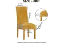 LuxusKollektion Stuhlhusse 2er Set Samt Stretch Senf Bild 4
