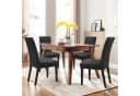 LuxusKollektion Stuhlhussen Schwarz 4er Set Sämischleder Stretch Bild 1