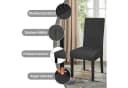 LuxusKollektion Stuhlhussen Schwarz 4er Set Sämischleder Stretch Bild 3