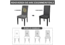 LuxusKollektion Stuhlhussen Schwarz 4er Set Sämischleder Stretch Bild 5