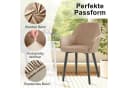 LuxusKollektion Stuhlhussen Samt Stretch 4er Set Kamel Bild 5