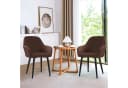 LuxusKollektion Stuhlhusse Samt Stretch 4erSet Braun Bild 1