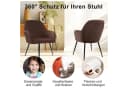 LuxusKollektion Stuhlhusse Samt Stretch 4erSet Braun Bild 3