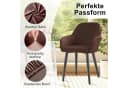 LuxusKollektion Stuhlhusse Samt Stretch 4erSet Braun Bild 5