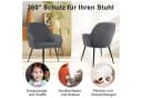 LuxusKollektion Stuhlhussen Stretch Samt 4erSet Grau Bild 3
