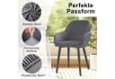 LuxusKollektion Stuhlhussen Stretch Samt 4erSet Grau Bild 5