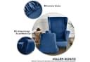 LuxusKollektion Hussen-Set Ohrensessel Marineblau 3-teilig Samt Bild 3