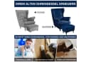 LuxusKollektion Hussen-Set Ohrensessel Marineblau 3-teilig Samt Bild 5
