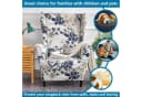 LuxusKollektion Ohrensesselüberzug 2-teilig Sea of Flowers blau Bild 1