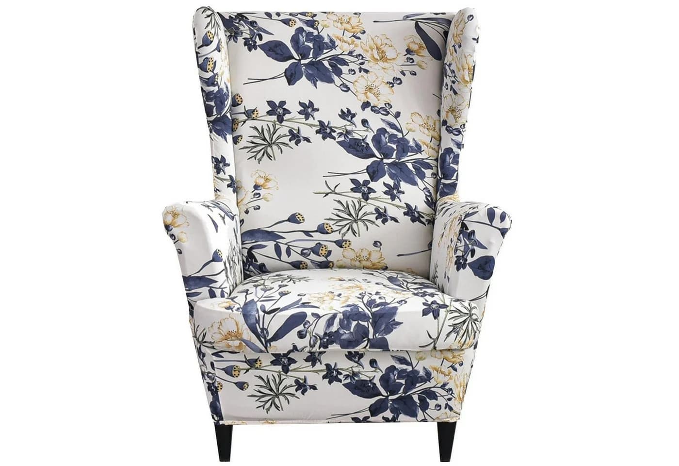 LuxusKollektion Ohrensesselüberzug 2-teilig Sea of Flowers blau - Bild 2