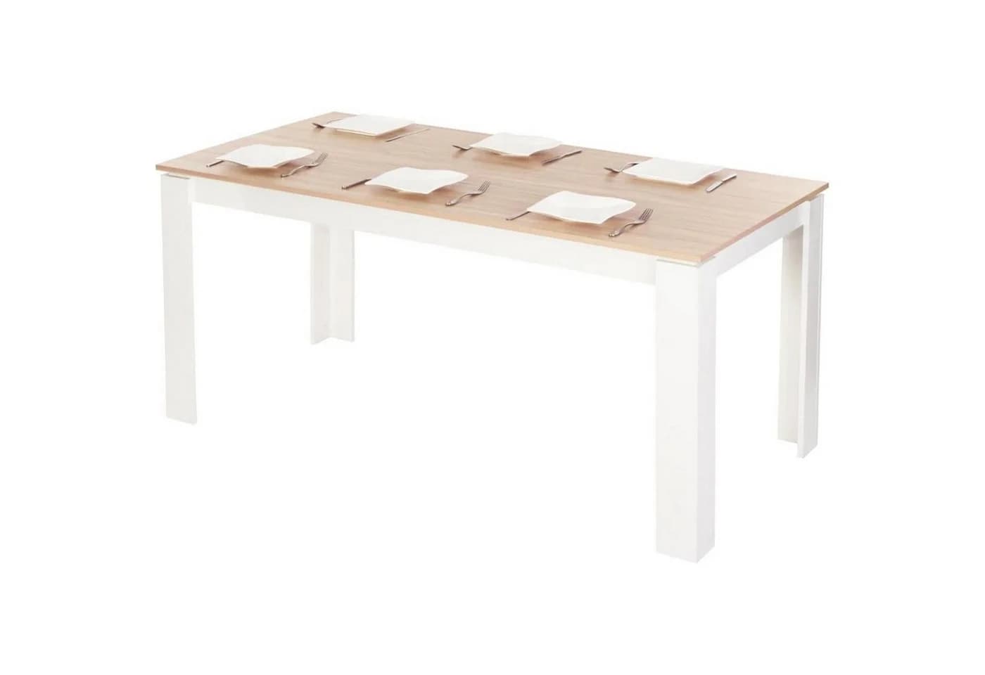 LuxusKollektion Essgruppe 6-tlg. Weiß Eiche-Optik - Bild 3