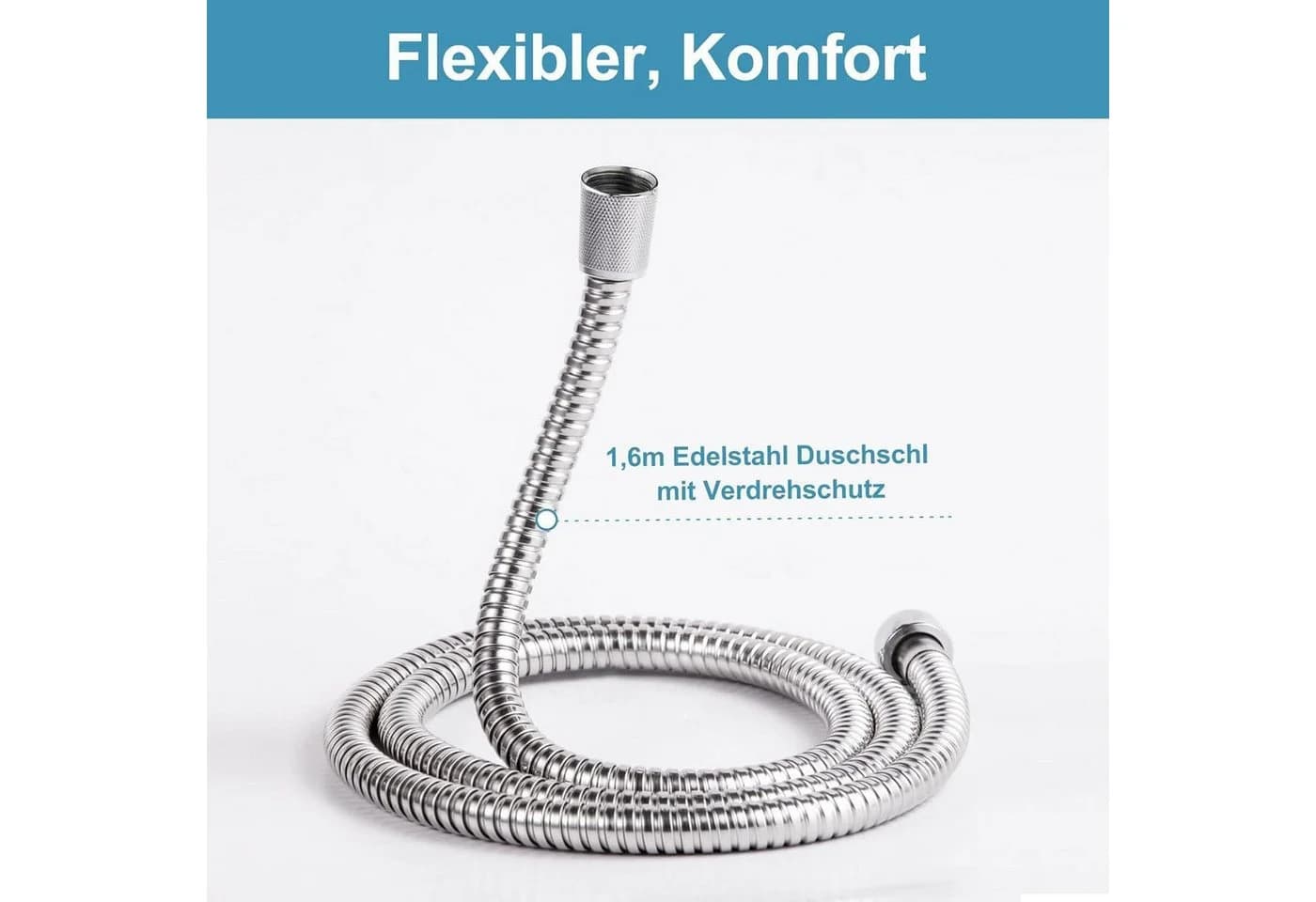 LuxusKollektion Duschset Quadratisch Chrom 3 Strahlarten - Bild 5