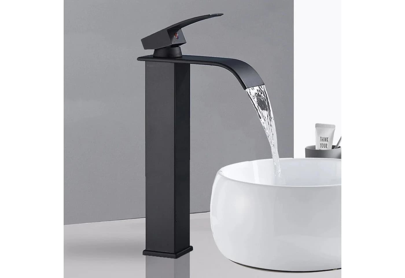 LuxusKollektion Waschtischarmatur Wasserfall Matt-schwarz - Bild 2
