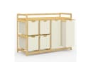 LuxusKollektion Wäschesortierer Bambus 6 Fächer Beige Bild 2