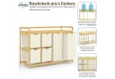 LuxusKollektion Wäschesortierer Bambus 6 Fächer Beige Bild 4