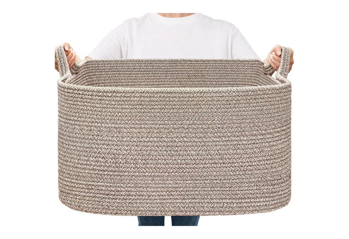 LuxusKollektion Aufbewahrungskorb Braun 65L Baumwollseil - Bild 2