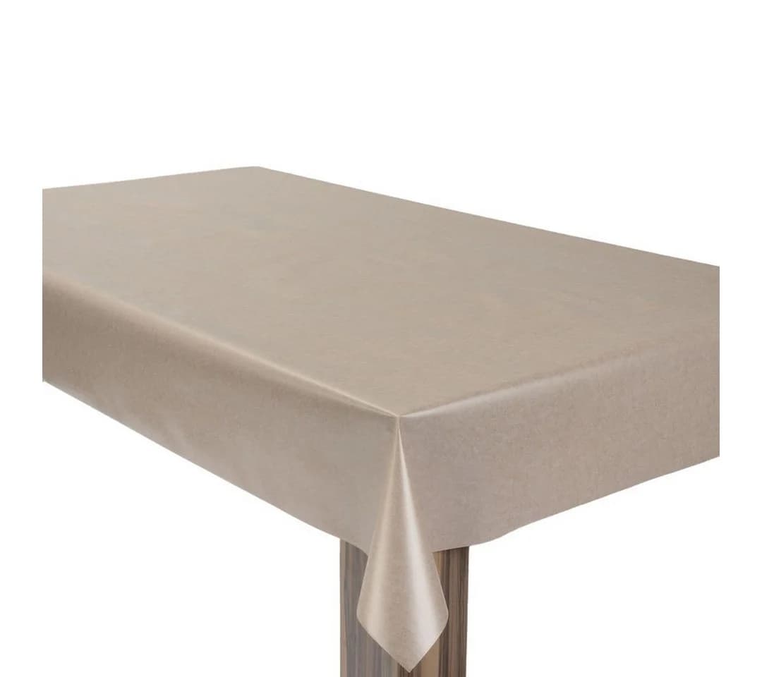 laro Wachstuchtischdecke Uni Cremebeige PVC Eckig - Bild 2