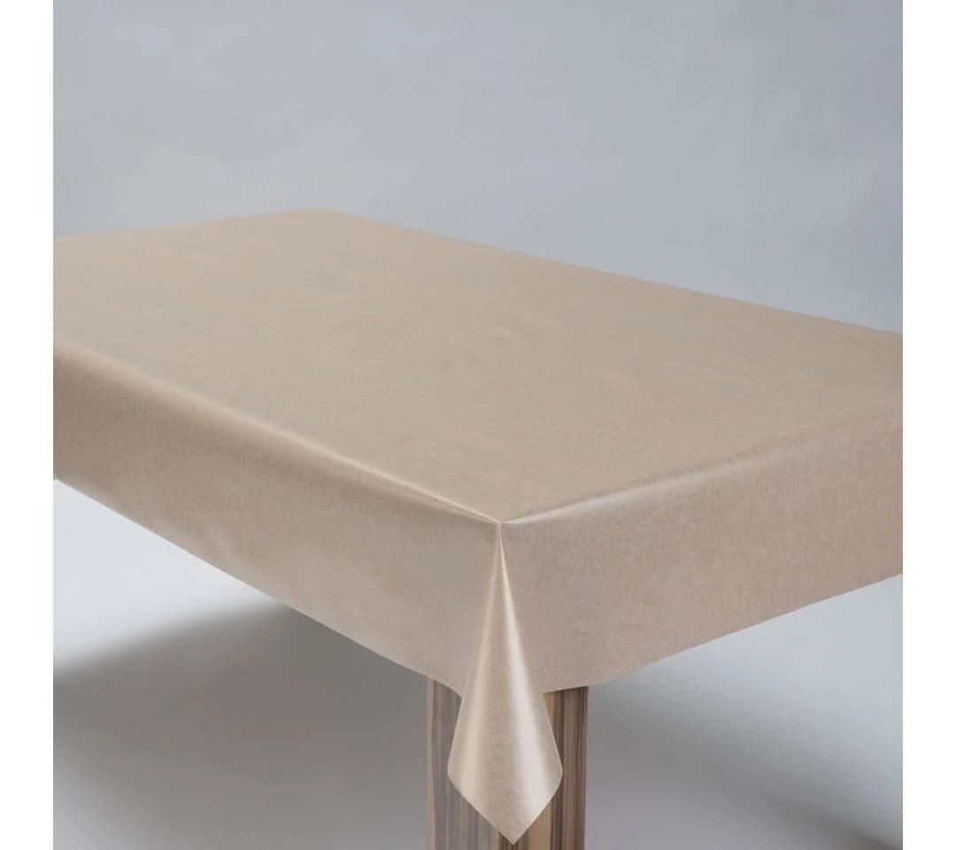 laro Wachstuchtischdecke Uni Cremebeige PVC Eckig - Bild 3