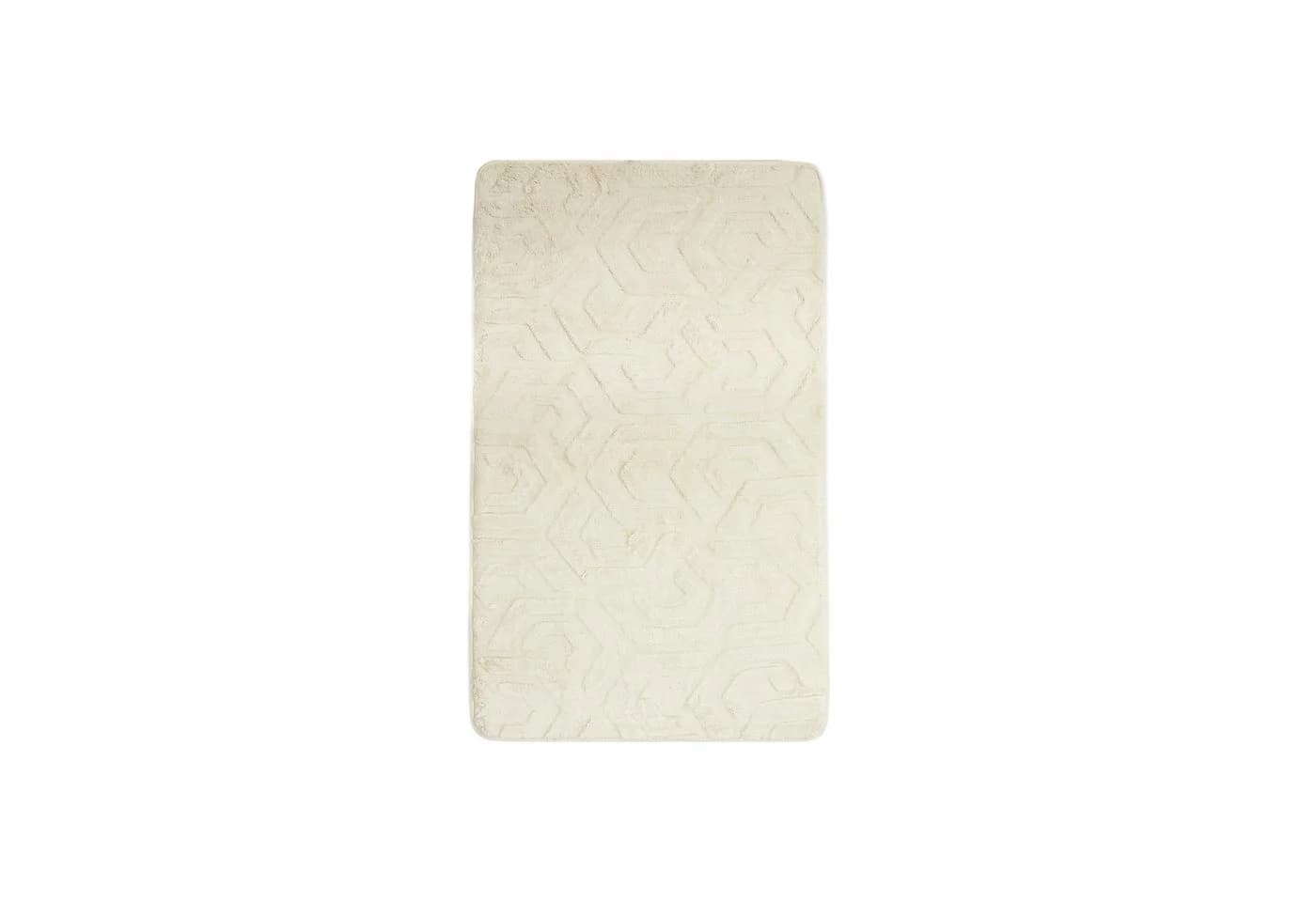 Almina Badematte Elegance WC-Set Geometrisch Beige/Weiß - Bild 3
