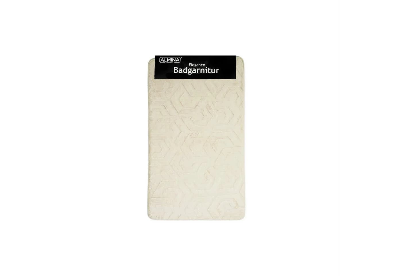 Almina Badematte Elegance WC-Set Geometrisch Beige/Weiß - Bild 5