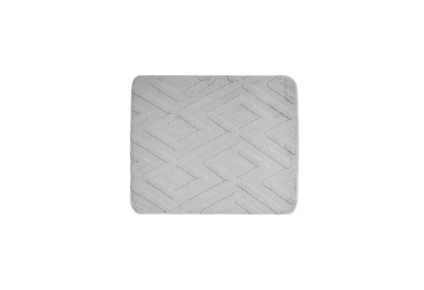 Almina Badematte Elegance WC-Set Grau Diamant-Jacquard