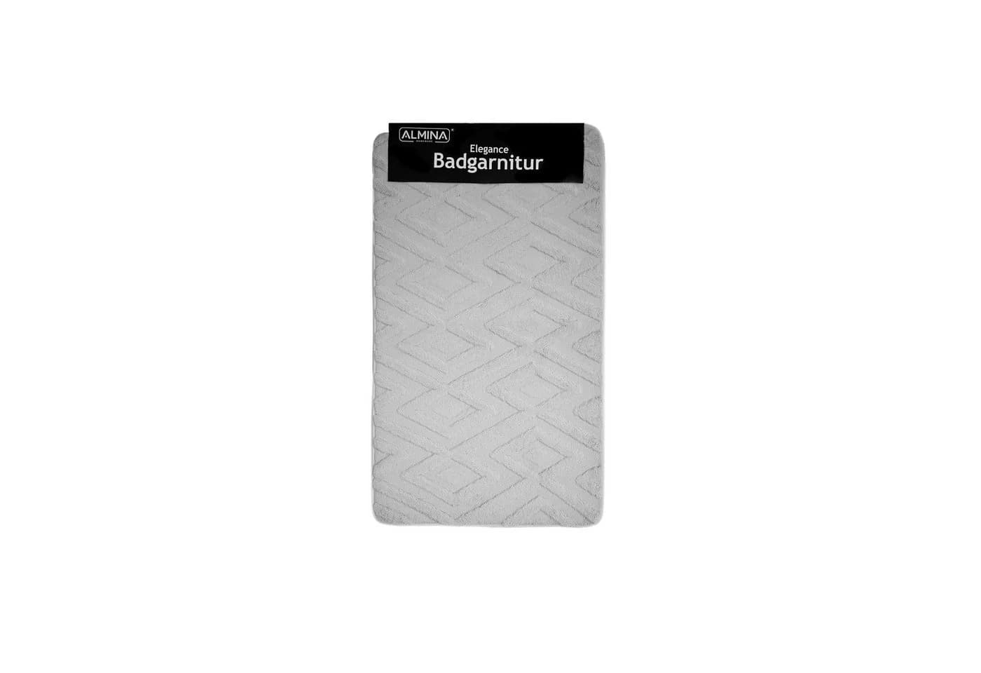 Almina Badematte Elegance WC-Set Grau Diamant-Jacquard - Bild 4