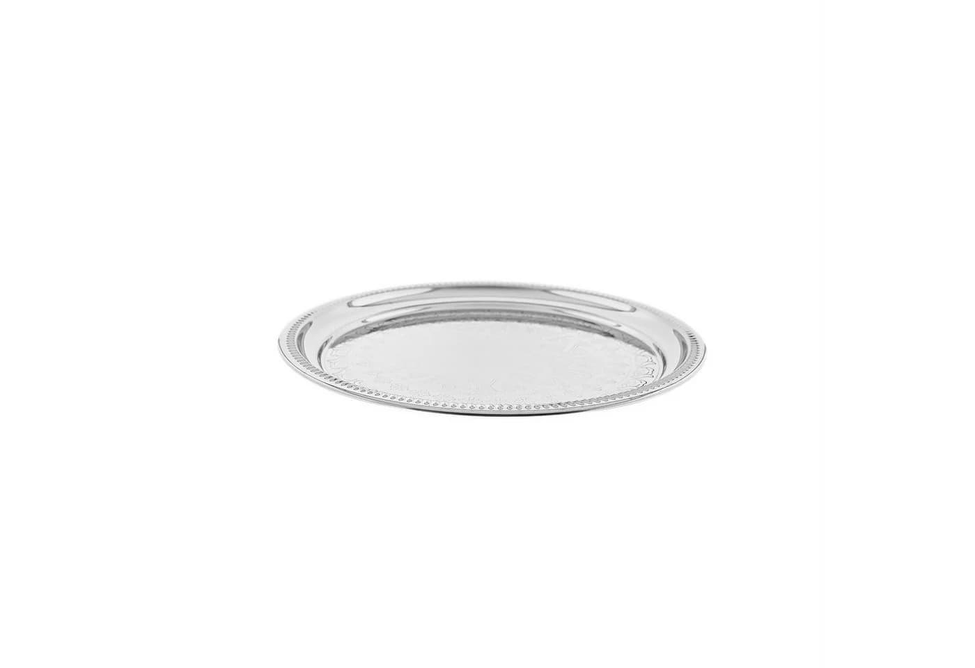 Sunay Serviertablett Orientalisch Silber Rund Blech - Bild 2
