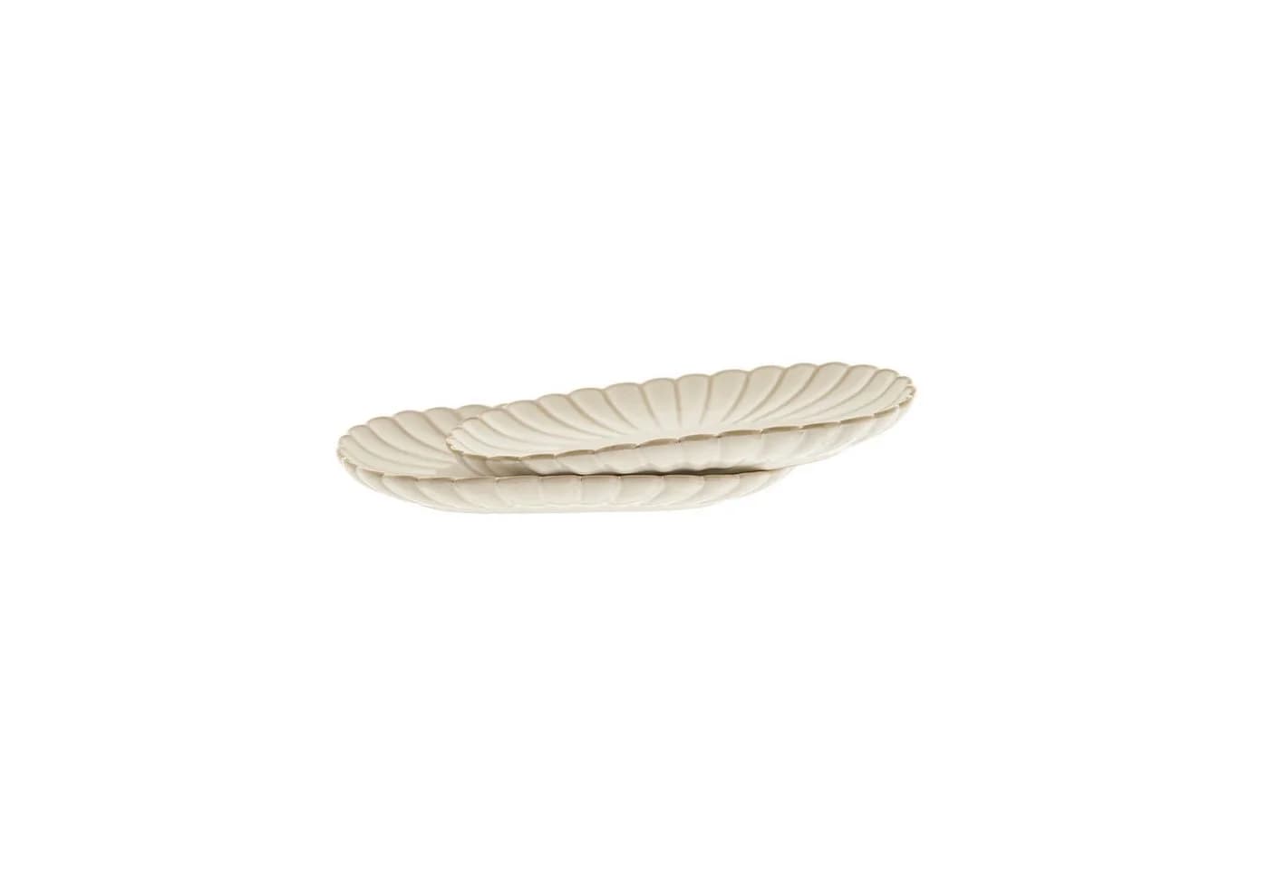 Almina Servierplatte Bloomy 2-tlg. Porzellan Floral Creme - Bild 2