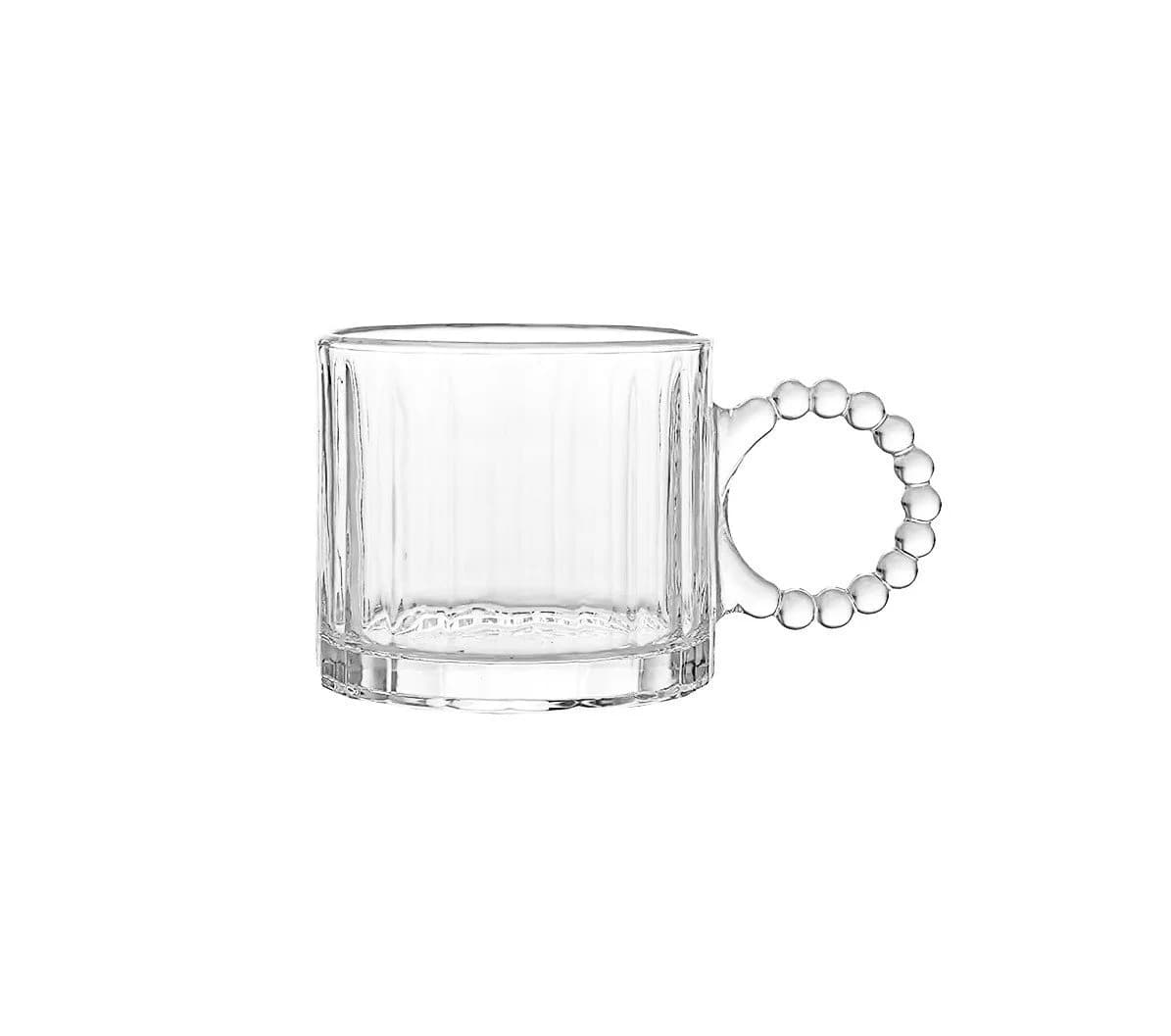 Almina Pearly Gläser-Set mit Henkel 300 ml 6-teilig Transparent - Bild 2
