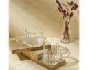 Almina Pearly Gläser-Set mit Henkel 300 ml 6-teilig Transparent Bild 5