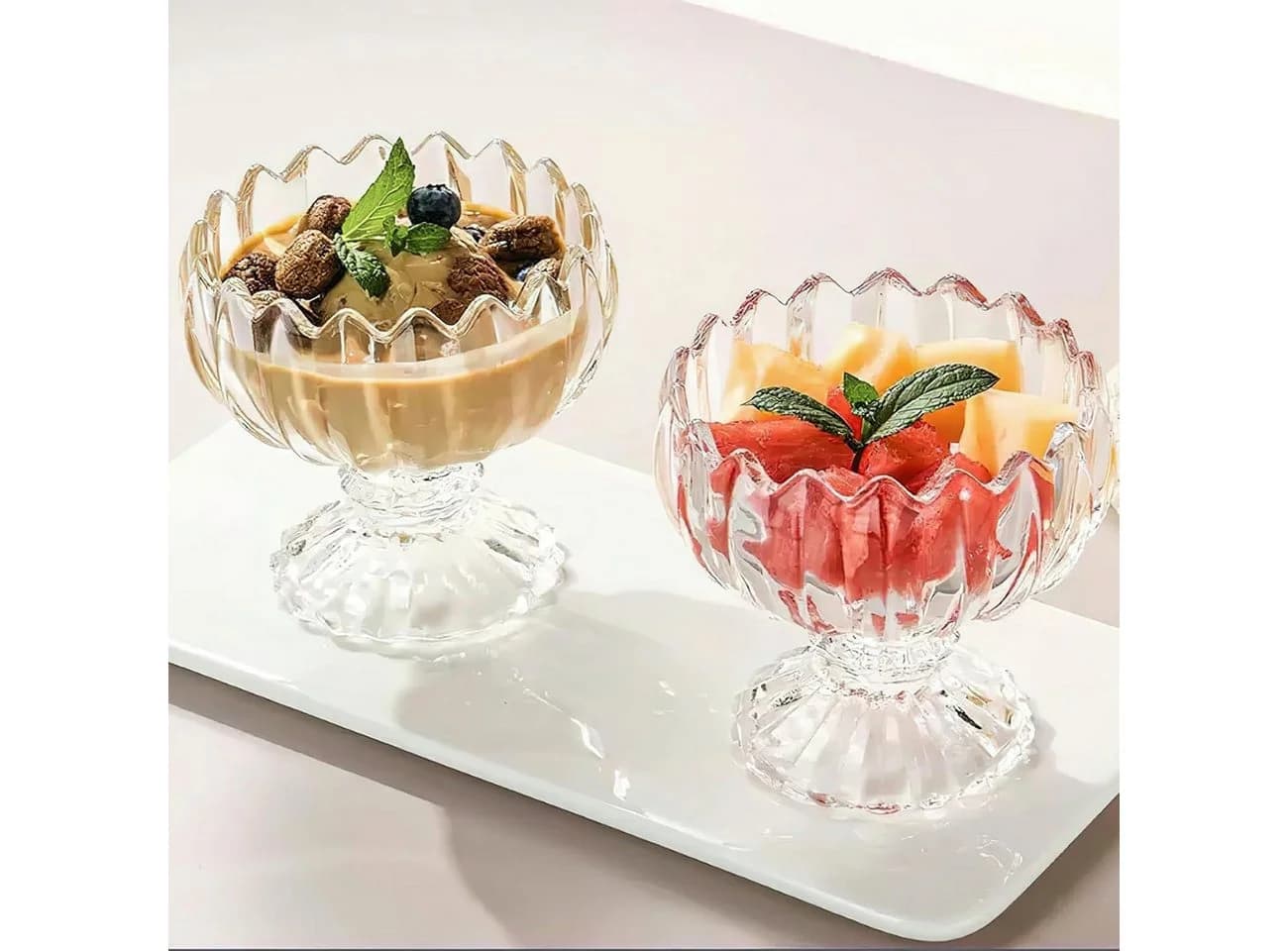 Almina La Fiore Corta Glasschale mit Fuß 150 ml 6-tlg. Dessertschale - Bild 5