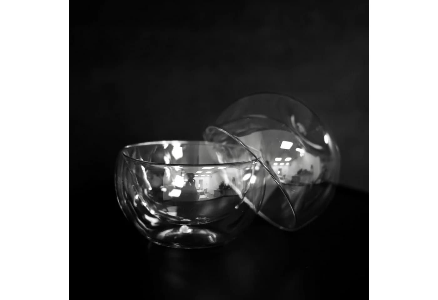 Almina Dessertschale 2er Set Glas Doppelwandig Transparent - Bild 4