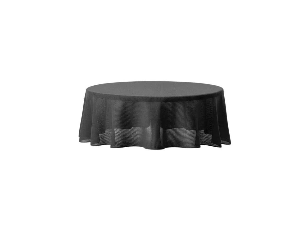 COFI 1453 Gartentischdecke rund wasserfest Anthrazit