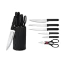 Cheffinger Messer-Set 7-tlg. mit Messerblock Schwarz Edelstahl Bild 1