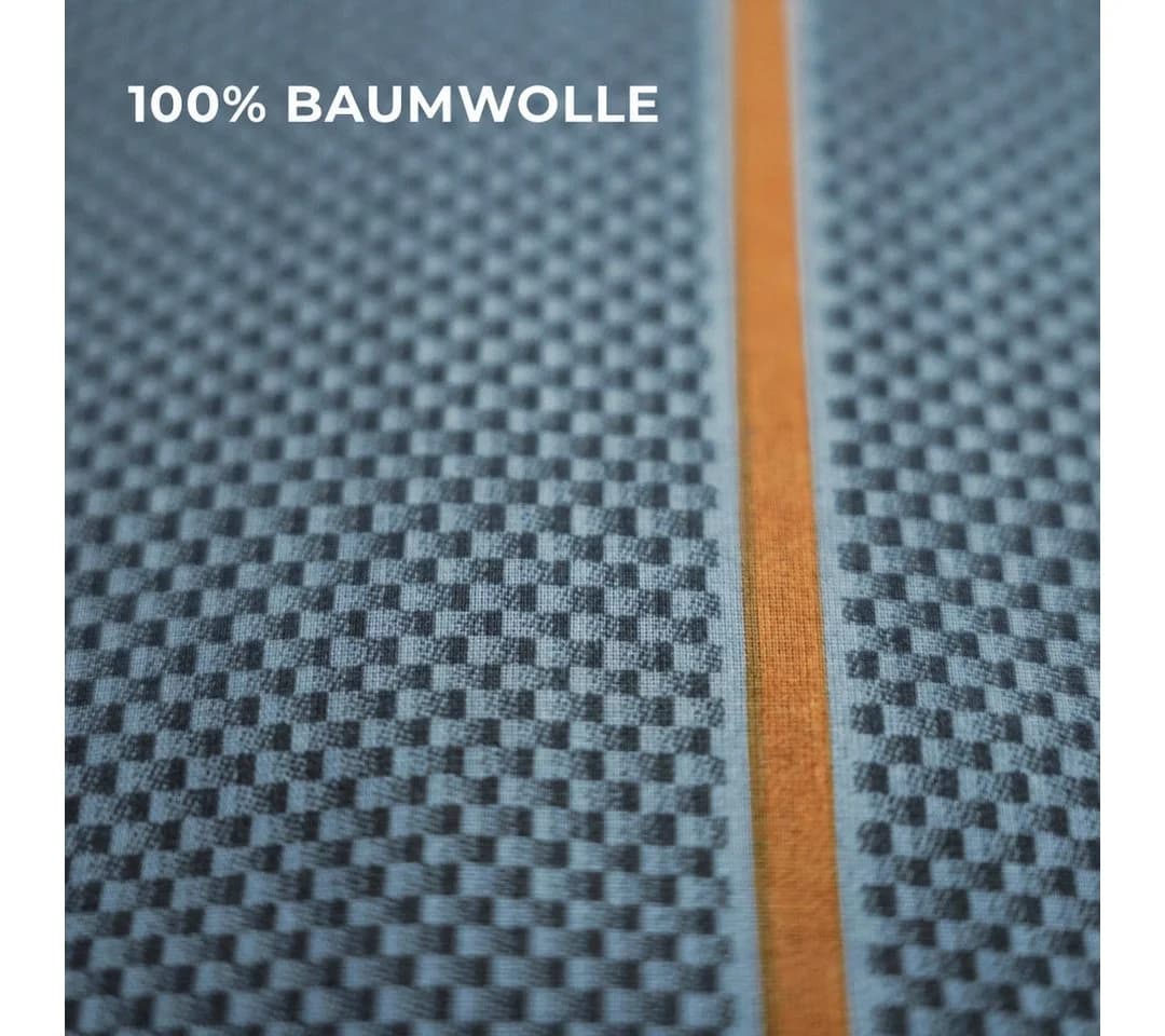 COFI 1453 Wendebettwäsche 100% Baumwolle Renforce Rostorange Blau - Bild 5