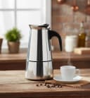 Cheffinger Espressokocher Edelstahl Induktion silber Bild 5