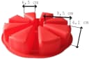 genialo Silikon Backform 8 Portionen Rot Bild 1