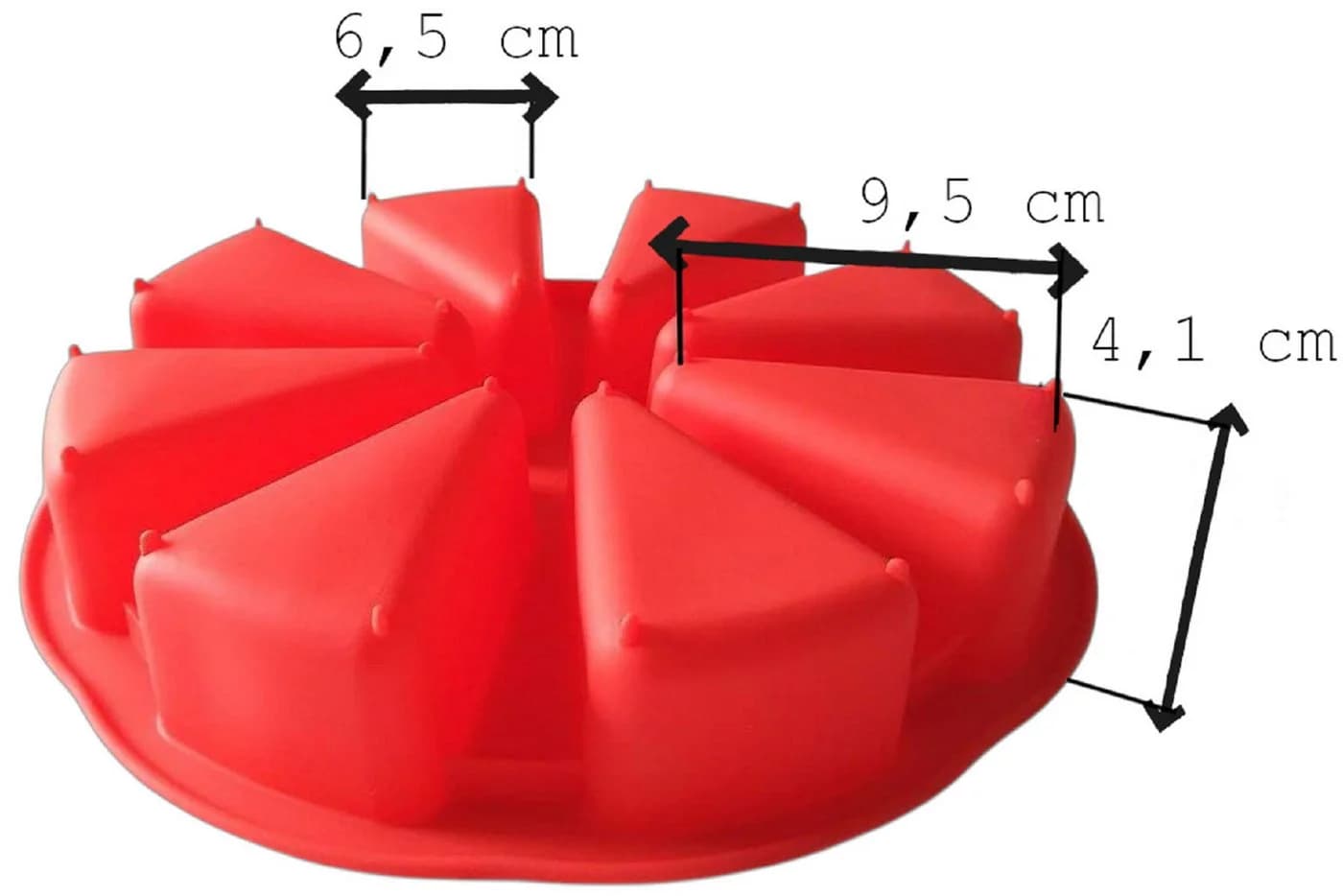 genialo Silikon Backform 8 Portionen Rot