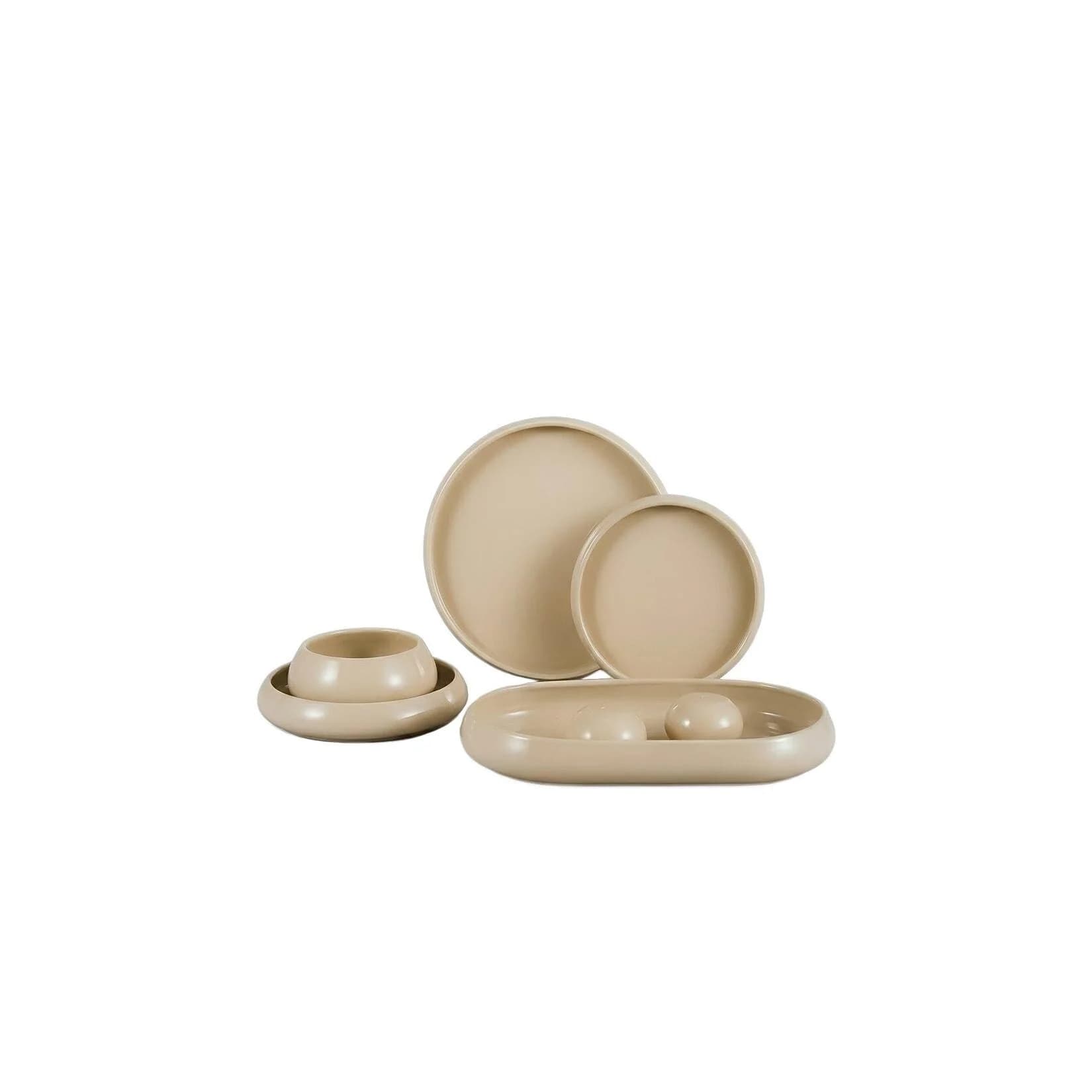 Lissa Bonna Tafelservice 27-tlg. Beige Porzellan für 6 Pers.
