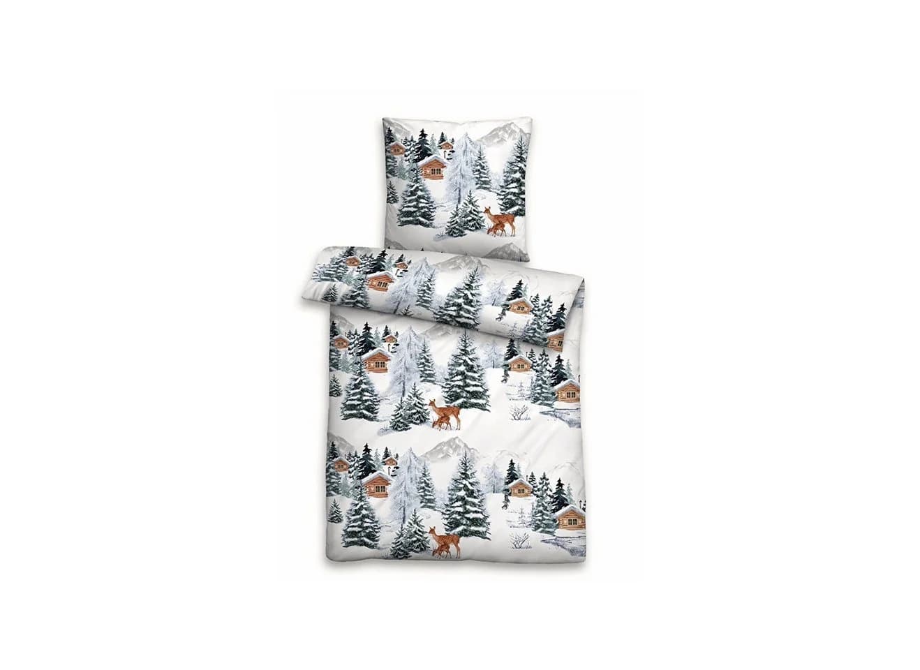 COFI 1453 Biber-Bettwäsche 2-teilig Baumwollmix Winterdesign - Bild 2