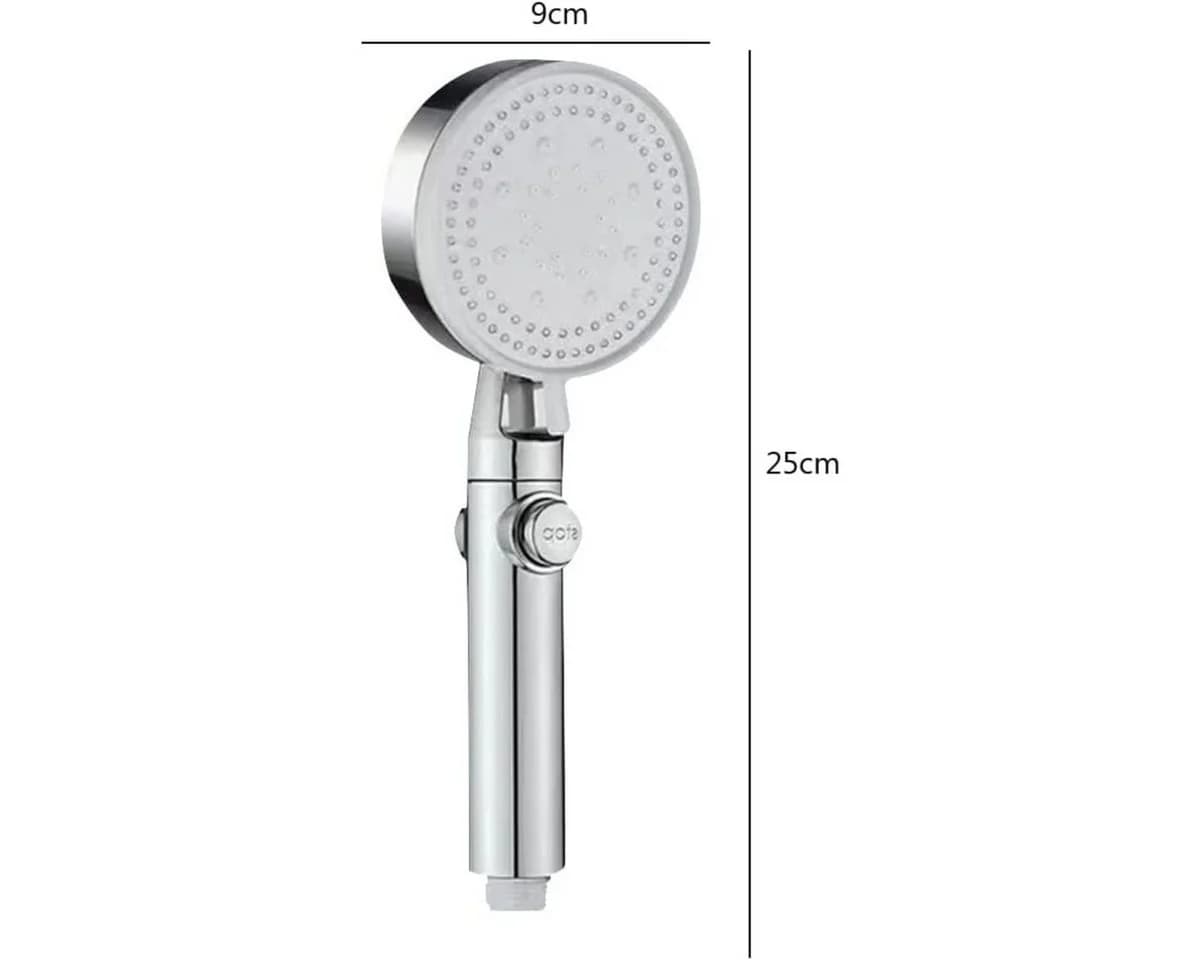 COFI Duschkopf Handbrause 5 Strahlarten Wasserstopp G1/2
