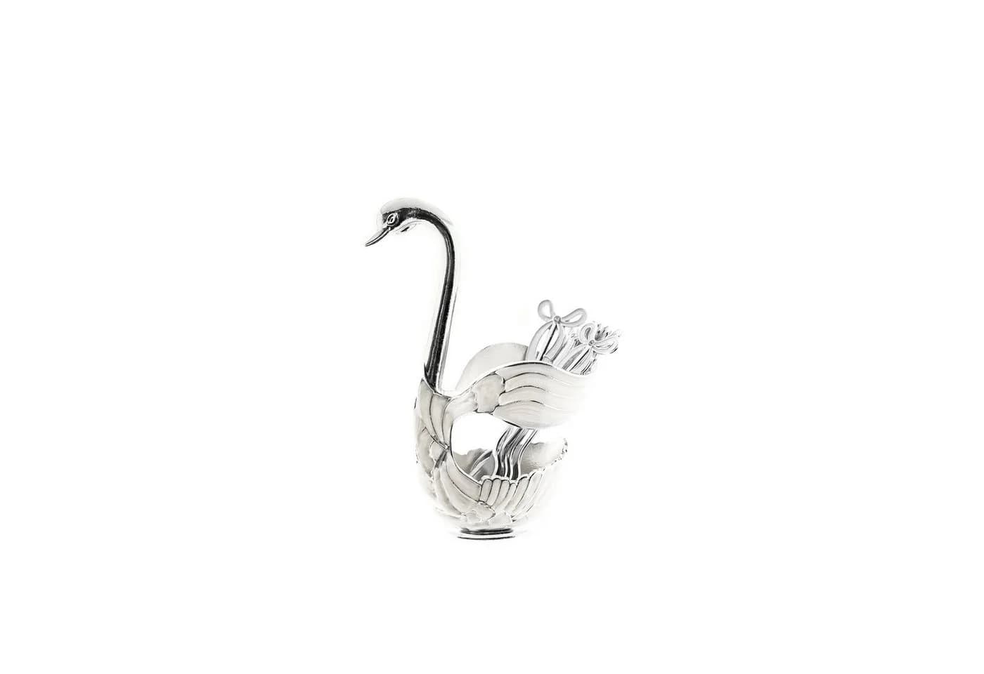 Almina Besteckhalter Schwan 6-tlg Silber Metall - Bild 2