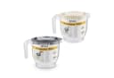 B-Home Messbecher 2-in-1 mit Rühr-Deckel 2200 ml Grau/Transparent Bild 4
